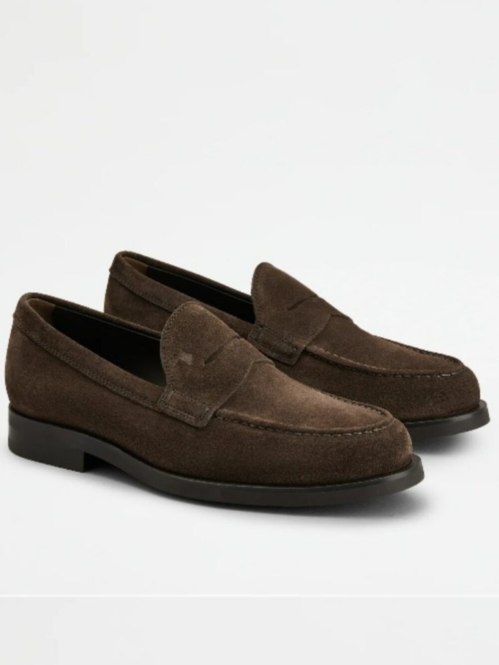 Men's Suede Penny Loafers - Brown